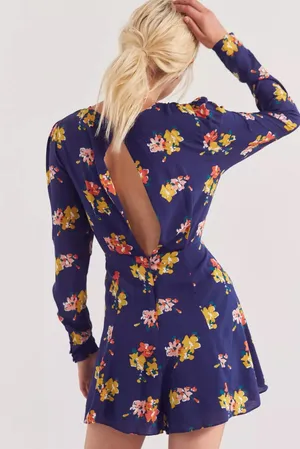 Kimchi Blue Maddie Plunging Tie-Front Romper Size 0 thumbnail 6