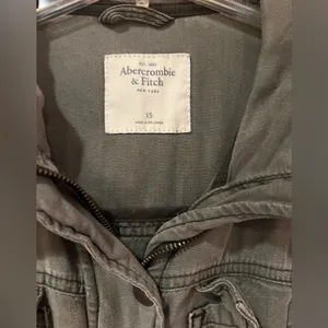 Abercrombie & Fitch Green‎ Skyler Military Hooded Zip Parka Utility Jacket Sz XS thumbnail 4
