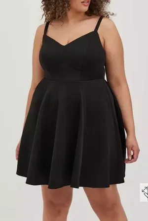 Torrid Mini Scuba Skater Dress Built In Shapewear Sz1/1X NWT thumbnail 1