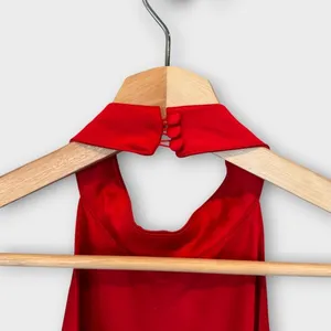 House of CB 'Ilaria' Red Bow Halter Dress from Size Small thumbnail 11