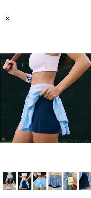 Free People Movement The Sultry Short in Hague Blue NWT Medium thumbnail 2