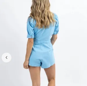 Blue Denim Romper thumbnail 2
