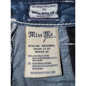 Miss‎ Me Bootcut Jeans Womens 27 Medium Wash Wing Sequin Pocket JE5330B4L Buckle thumbnail 7