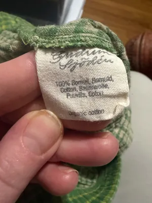 Gundrun Sjoden Lagenlook Organic Cotton Green Gingham Plaid Pants Medium. thumbnail 5