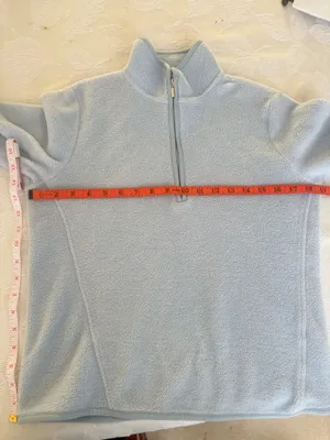 Uniqlo Baby Blue Half-Zip Fleece Pullover thumbnail 3