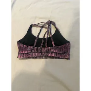 Lululemon Energy Bra Downpour Electric Coral Black Pink Workout Yoga No Pads 10 thumbnail 8