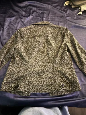 Leopard black denim jacket Multiple thumbnail 2