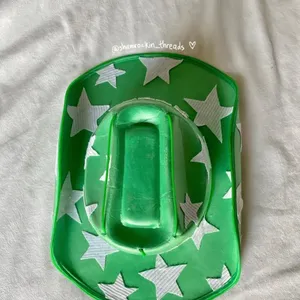green and white starry Notre Dame cowboy hat thumbnail 5