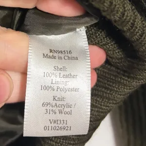 Coldwater Creek Jacket Mixed Media Suede Knit Brown Contrast Stitch Size 16 thumbnail 5