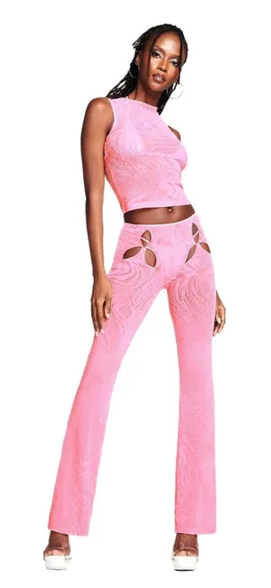 NWT I.AM.GIA Amina Pants in Pink Burnout Size XL thumbnail 1