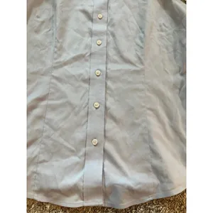 Brooks‎ Brothers Light Blue Sleeveless Button Down Fitted Shirt Size 2 thumbnail 3