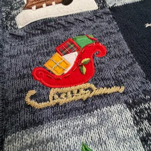 White stag women's‎ blue Santa embroidered Christmas ugly sweater vest size 26W thumbnail 4