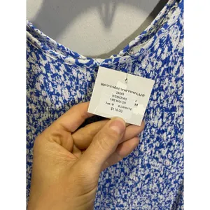 Lost + Wander Midi Dress Womens M Blue Floral Smocked‎ Ruffle Sleeve Cottagecore thumbnail 5