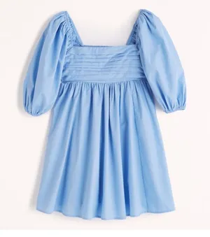 Abercrombie Ruched Bodice Puff Sleeve Mini Dress thumbnail 3