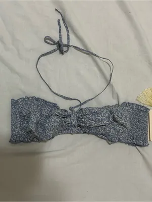 DÔEN Soleil Bikini Top Blue Cottage Ivy Floral Organic Cotton M NWT thumbnail 10