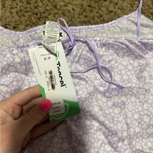 PINK - Victoria's Secret Lavender Floral Women's Sleepwear Set thumbnail 2