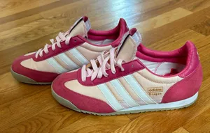 Rare Adidas Hot Pink, Soft Pink and White Sneakers thumbnail 1