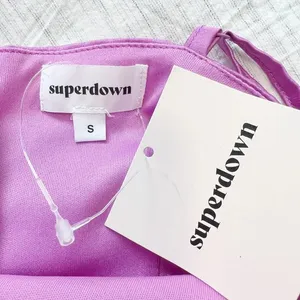 NWT SUPERDOWN Arezo Cowl Wrap Dress in‎ Purple Mini thumbnail 5