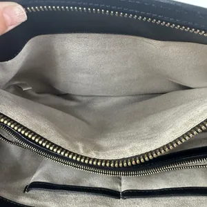 Jimmy Choo Satchel Bag Womens Large Black Leather Top Handle Work Purse Italy thumbnail 4