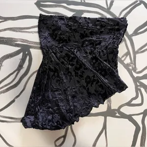 URBAN OUTFITTERS Textured Velvet Lace Strapless Tube Top Tank Women’s XS NWT thumbnail 3