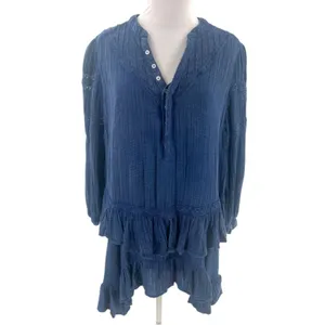 NWT FREE PEOPLE sachi mini dress in Big Dipper blue sz‎ S thumbnail 4