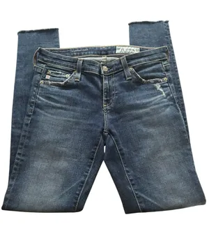 AG Adriano Goldschmied The‎ Legging Ankle Jeans Raw Hem Size 25R thumbnail 1