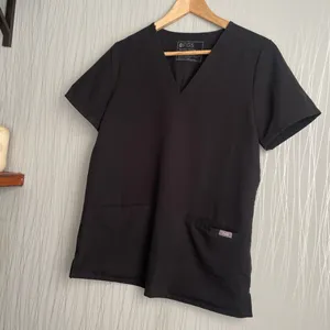 Scrub Top Casma Three Pocket Women's Small Black Technical Uniform Shirt thumbnail 3