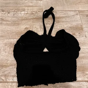 Urban Outfitters Black Cut Out Halter Top thumbnail 3
