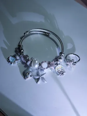Silver Ocean Charm Bracelet thumbnail 2