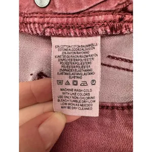 Free People Skinny Jeans‎ Womens 27 Mauve Pink Garment Dyed Stretch Ankle Jeans thumbnail 8