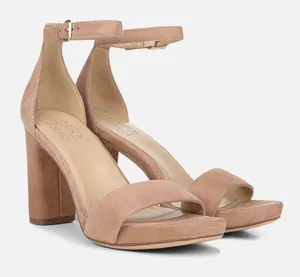 Naturalizer Women's Beige Suede Sandals Tan Platform Heels 9.5 thumbnail 1