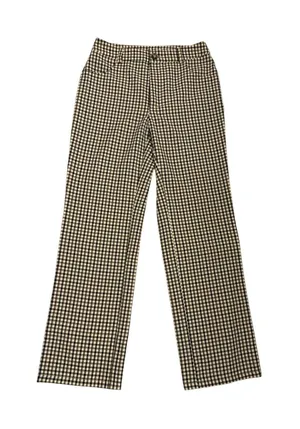 SHEIN Retro Brown Plaid High Rise Checkered Wide Leg Loose Pants Size Women's 6 thumbnail 1
