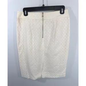 Ann Taylor Ivory Swift Dots Cotton Pencil Skirt Women Size 4 Preppy Academia thumbnail 4