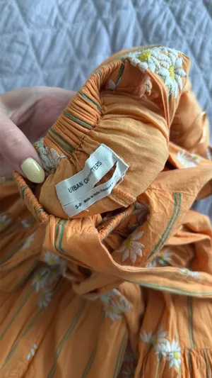 Orange Urban Outfitters Dress Floral thumbnail 4