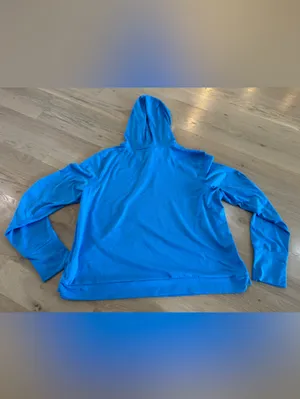 Vuori Women's Halo Essential Hoodie Baltic blue heather size large thumbnail 12