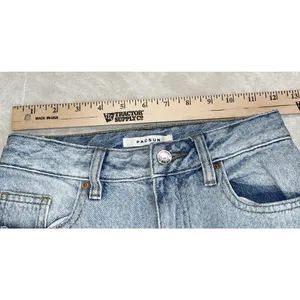 PacSun Women 25 90's Boyfriend Jeans Light Wash Thrashed Ripped High Rise Grunge thumbnail 5