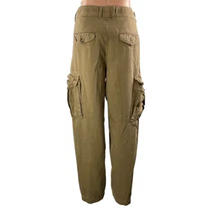 Banana Republic Women's Tan Utility High Rise Baggy Cargo Denim Jeans Size 30/10 thumbnail 3