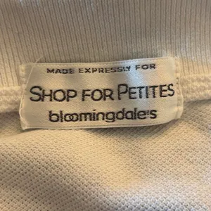 Bloomingdales Womens White Polo Shirt Size PS Normcore Classic thumbnail 3