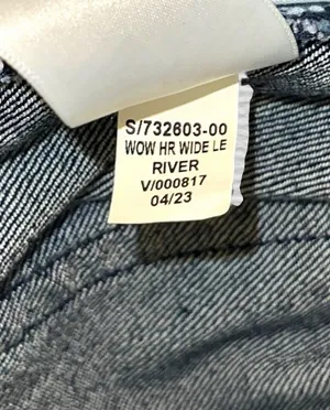 Old Navy WOW Wide Leg Jeans Womens 12 High Rise Dark Blue Denim Stretch Boho thumbnail 10