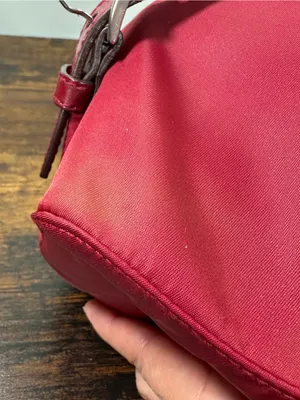 Prada Vela Sport Backpack Bag Medium Cerise Nylon Leather Italy Logo Triangle thumbnail 15
