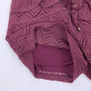 Anthropologie Moon River Shorts Small Maroon Lined Summer Festival Casual thumbnail 4