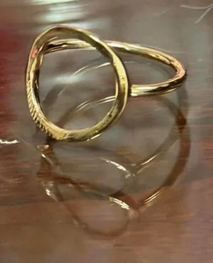Brand New Gold Filled delicate minimal karma circle ring. Size 6.5 thumbnail 1