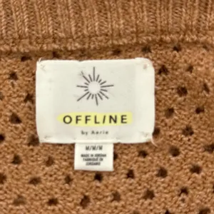 Offline by Aerie Women's Brown Perforated Knit‎ Oversized Sweater Medium Soft thumbnail 6