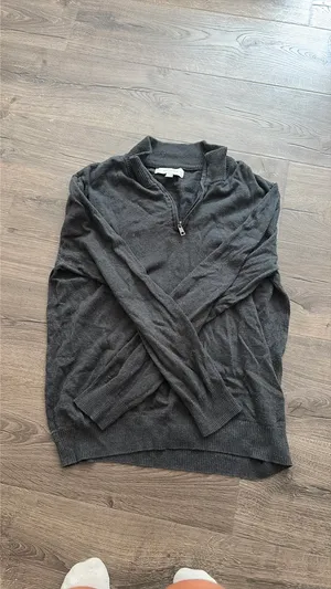 Hawker Rye Dark Gray Cotton Cashmere Sweater thumbnail 3