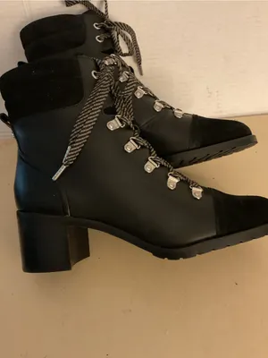 Sam Edelman women black combat Manchester boots US 9 thumbnail 7