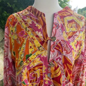 Sandy Starkman Boho Floral Jacket Pink Size L thumbnail 5