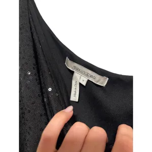 Max and Cleo Women's Black Sequin One Shoulder Mini Dress Size 2 thumbnail 5