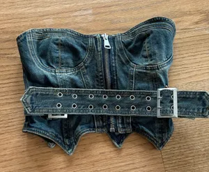 Iamgia denim corset top thumbnail 1