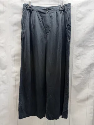 Madewell Black The Harlow Linen Blend Wide Leg Pants Size 14 thumbnail 6
