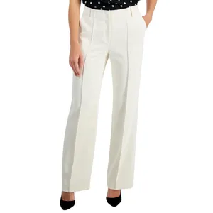 Anne Klein Womens Mid Rise Pintucked Wide-Leg Pants 10895881 Anne White 16 thumbnail 7